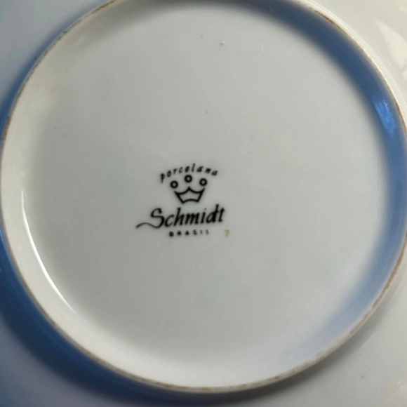 Schmidt Brazil Tea Cup and Saucer Flower Floral Design Made In Brazil - Picture 5 of 7